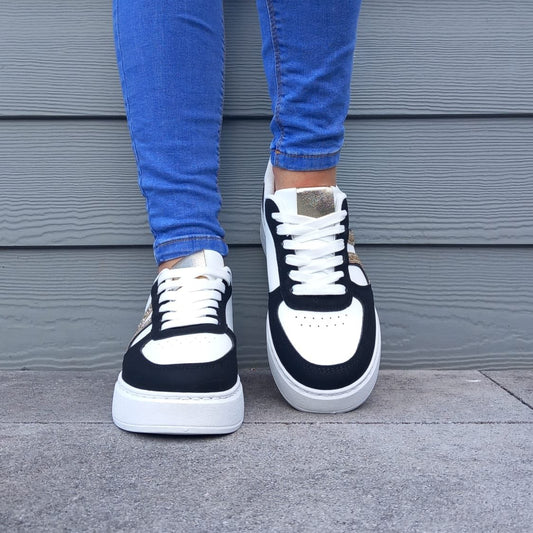 Zoey sneakers wit/zwart