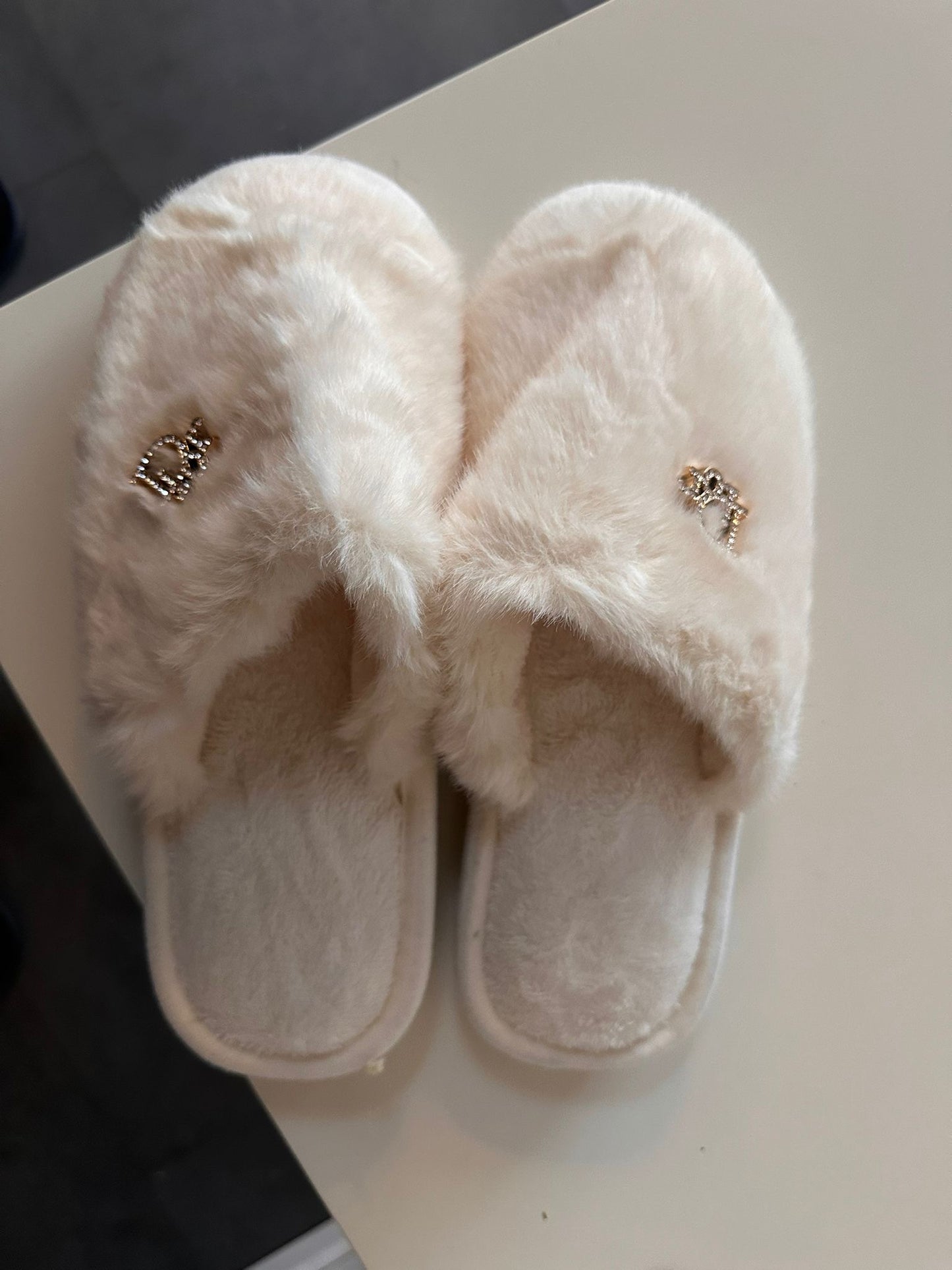 Rosy pantoffels beige