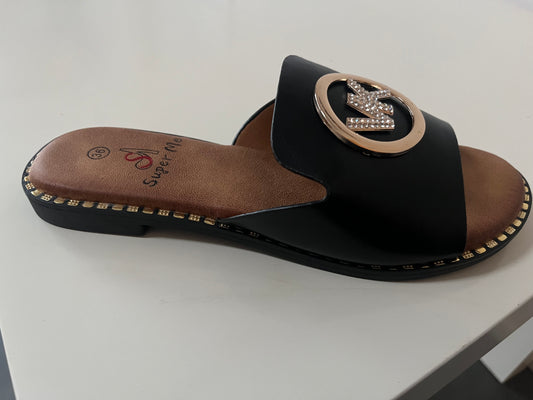 Vera slippers zwart