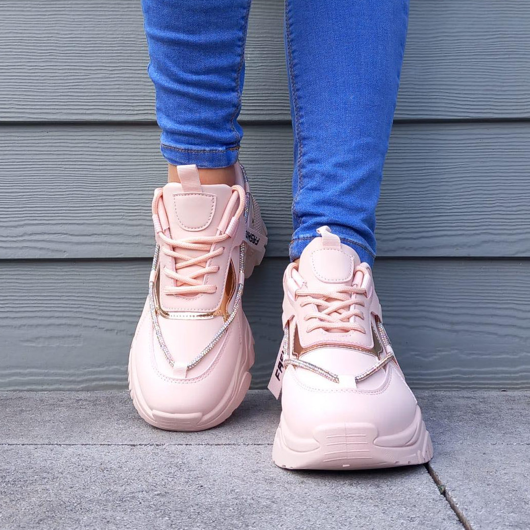 Blush sneakers