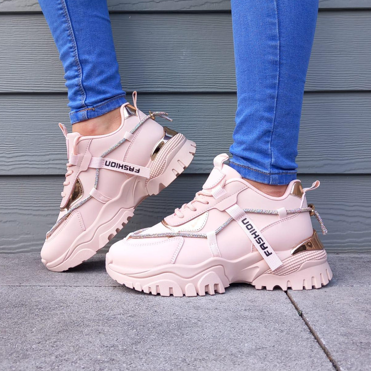 Blush sneakers