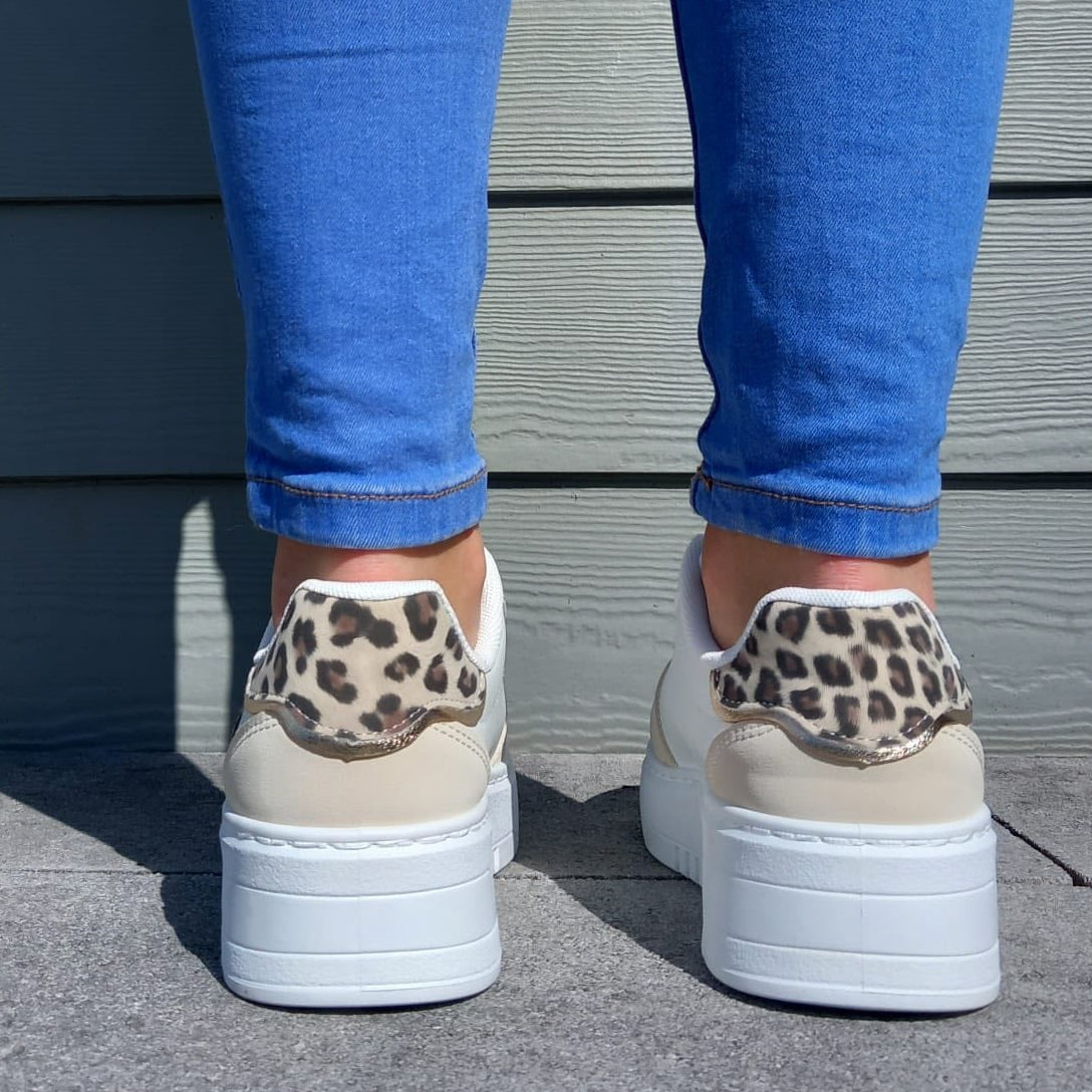Zoey sneakers wit/beige