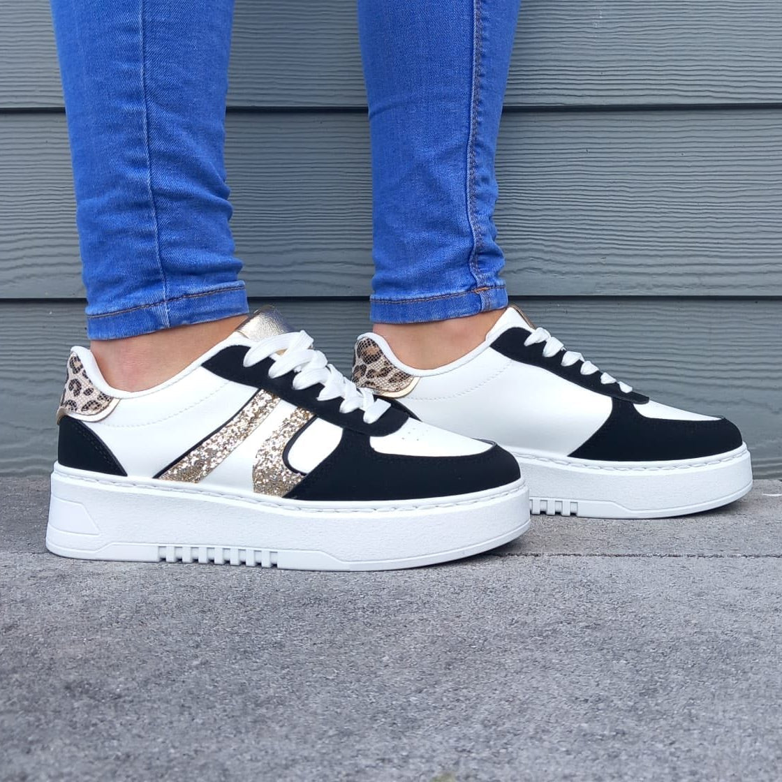 Zoey sneakers wit/zwart