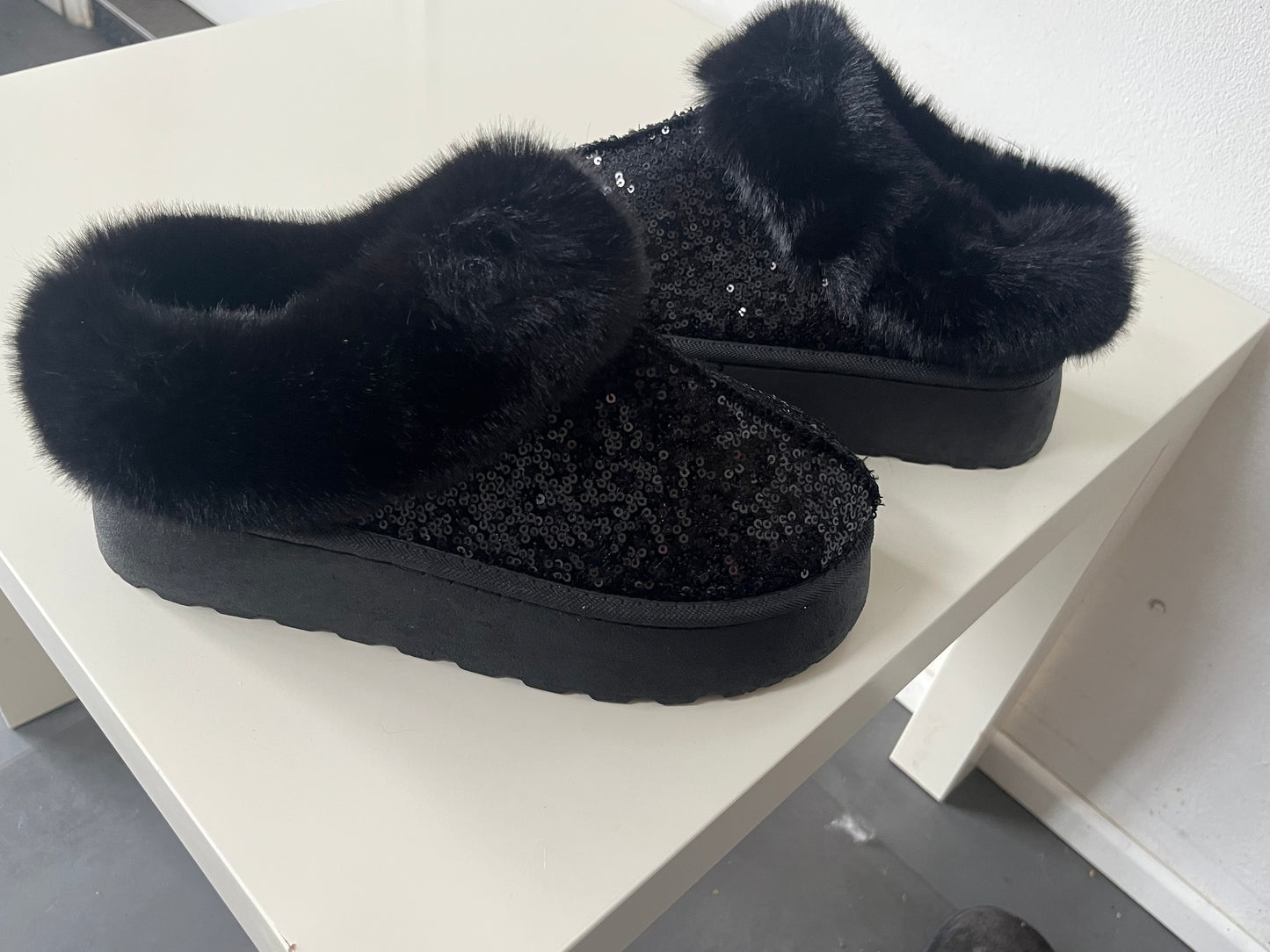 Sparkle winterboots zwart