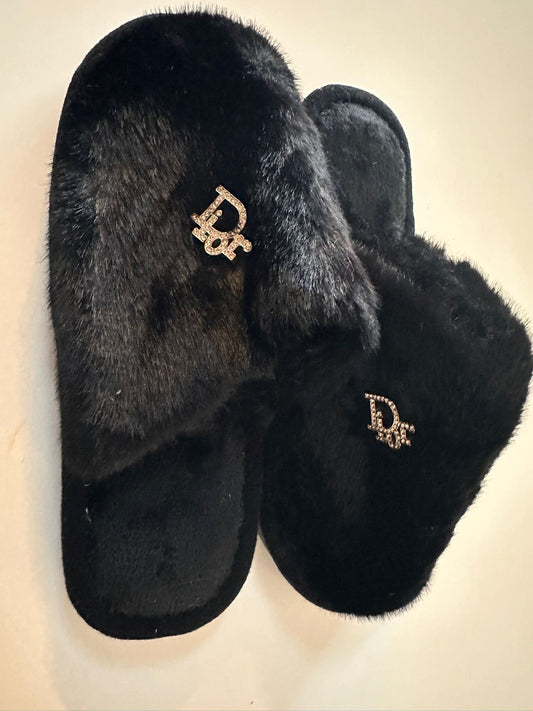 Rosy pantoffels zwart